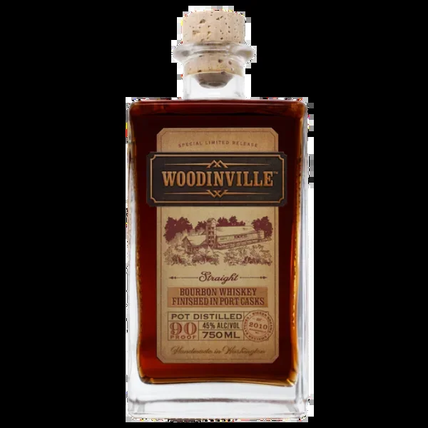 WOODINVILLE BOURBON POT DISTILLED FINISHED IN PORT CASK WASHINGTON 750ML